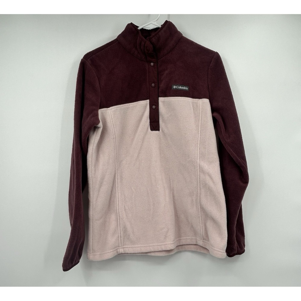 Columbia Benton Springs Half Snap Fleece Pullover Women S Burgundy Pink Jacket